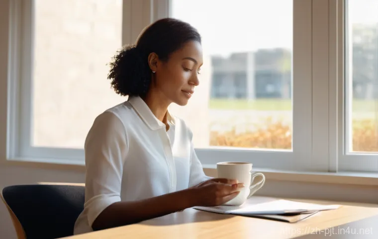 프로젝트 매니저의 하루 일과 - **Prompt:** A calm and focused female project manager in her late 30s, wearing a smart business casu...